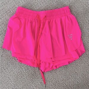 Women's Pink Athletic Preppy Butterfly Shorts